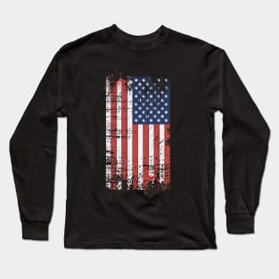 American Flag 4th of July Long Sleeve T-Shirt